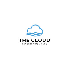 Creative Simple modern Cloud sign logo design template