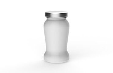 realistic blank plastic bottle on white background. 3d illustration.