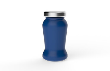 realistic blank plastic bottle on white background. 3d illustration.