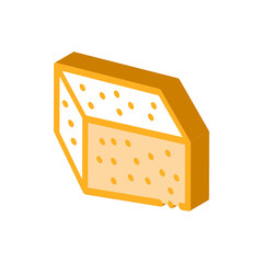 soy tofu icon vector. isometric soy tofu sign. color isolated symbol illustration