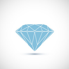 Logo blue diamond Isolated on white background.
