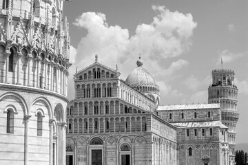 The Leaning Tower, Pisa city downtown skyline cityscape in Italy