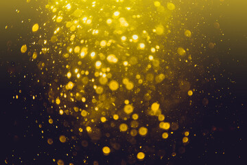 Bokeh gold from natural water