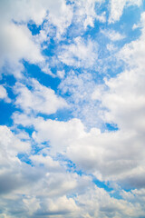 Naklejka na ściany i meble Blue sky and clouds in sunny day nature