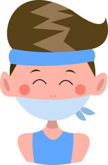 Boy wearing protective Medical mask for prevent virus Wuhan Covid-19.Concept of a coronavirus.COVID-19.