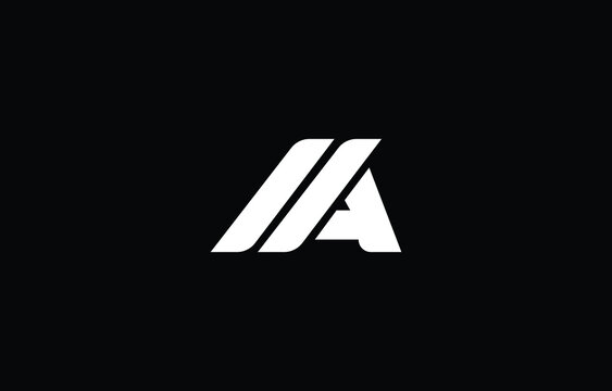 AA logo design concept with background. Initial based creative minimal monogram icon letter. Modern luxury alphabet vector design