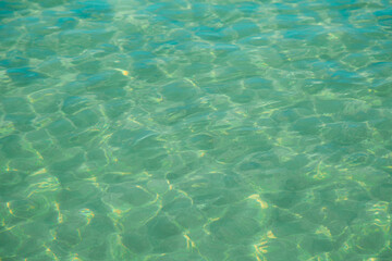 Light reflecting water in the sea