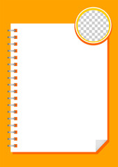 template paper rectangle a4 white and circle transparent for background, blank paper white for banner presentation, cover paper white a four print for clip art, empty paper a4 mock up for copy space