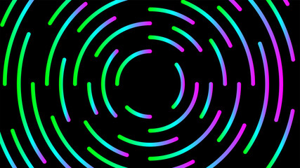 circle line colorful bright for modern background, light neon effect motion with line mixed color, glowing light circle graphic for wallpaper, art line swirl shine color for technology digital concept