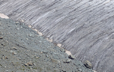 Closeup of a glacier
