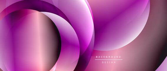 Circle modern geometric abstract background with liquid gradients