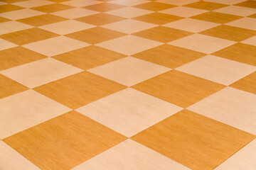 Yellow tile floor clean room