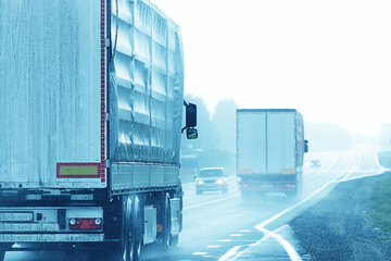 Trucks road logistic sky traffic