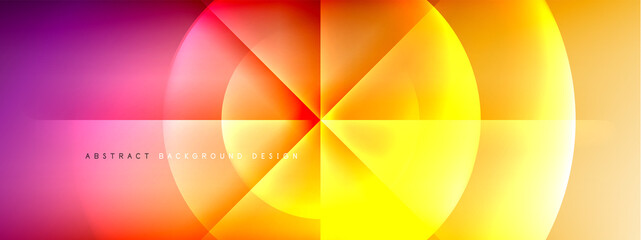 Obraz premium Vector abstract background - circle and cross on fluid gradient with shadows and light effects. Techno or business shiny design templates for text