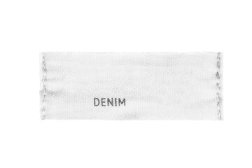 Clothing label isolated