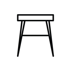 Table, Desk Icon Logo Vector Isolated. Furniture and Household Icon Set. Editable Stroke and Pixel Perfect.