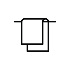 Towel Icon Logo Vector Isolated. Furniture and Household Icon Set. Editable Stroke and Pixel Perfect.