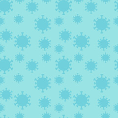 Coronavirus pattern. Background For banners and websites. Pattern with cells of coronavirus. Vector pattern. Flat illustration. A viral pandemic.