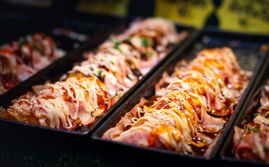 Set Sushi bacon in japanese food style