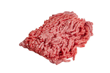 Uncooked Ground beef in white background. minced beef