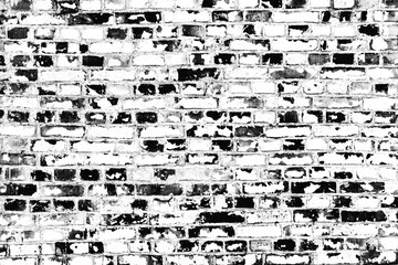 Fototapeta premium Texture of a brick wall with cracks and scratches which can be used as a background