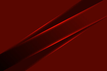 Geometric abstract background with neon glowing lines. Red and burgundy colorful background abstract art vector illustration.