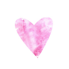Watercolor background heart, pink, postcard, invitation, element, romance, love, wedding, valentine