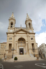 Fototapeta na wymiar The cathedral of Alberobello, Apulia, Italy