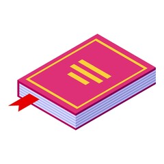 Reading book habit icon. Isometric of reading book habit vector icon for web design isolated on white background