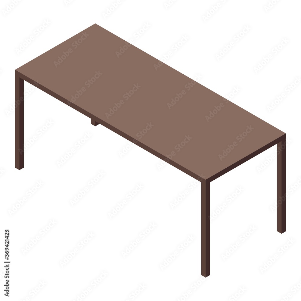 Poster modern room table icon. isometric of modern room table vector icon for web design isolated on white 
