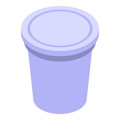 Drink cup storage icon. Isometric of drink cup storage vector icon for web design isolated on white background