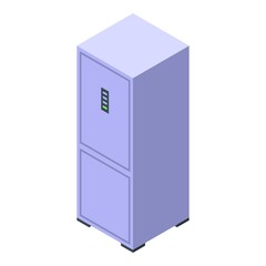 Fridge food storage icon. Isometric of fridge food storage vector icon for web design isolated on white background