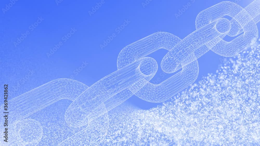 Poster futuristic blockchain on cryptocurrency cyberspace network motion background.