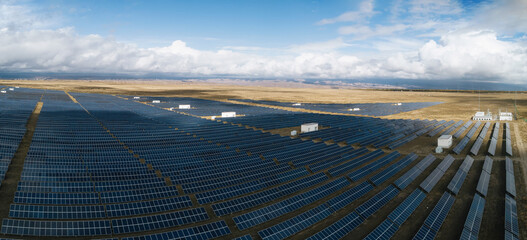 aerial view of a photovoltaic power station