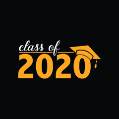 Class of 2020 Graduation - Typography Illustration Creative Stylish T-Shirt Mug Hoodie Design Vector