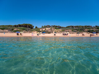 Spiaggia dei Gigli (lilies beach), protected marine area of Capo Rizzuto. Crotone, Calabria, Italy.