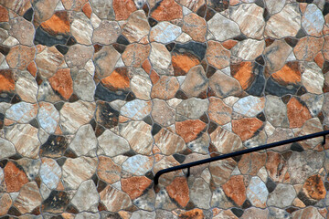 Mosaic in the facade of a building