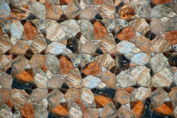 Mosaic in the facade of a building