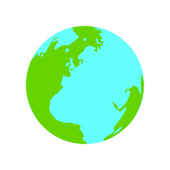 America Continents Map Earth Globe Illustration Vector