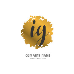 I G IG Initial handwriting and signature logo design with circle. Beautiful design handwritten logo for fashion, team, wedding, luxury logo.