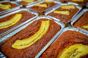 Loaf of banana bread / banana cake, thai style dessert