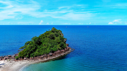 Aerial view of Bo Thong Lang island in Bangsaphan Prachuapkirikhan,Thailand