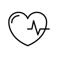 Heart and heartbeat icon Medical Illustration Creative Design Vector