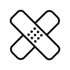 Bandage Band-Aid Medical Line Icon Illustration Creative Design Vector