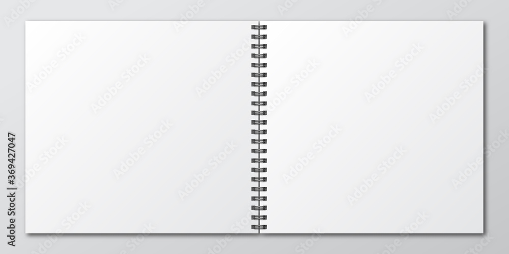 Poster notebook. mockup of paper notebook. template of notebook
