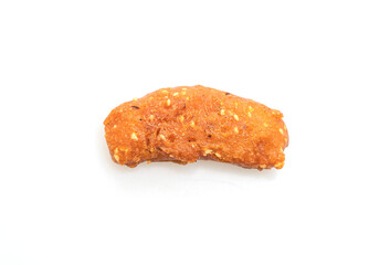 deep fried banana on white