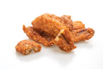 deep fried banana on white