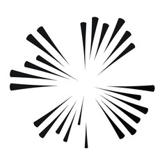 Obraz premium Radial speed Lines in Circle Form for comic books . fireworks Explosion background . Vector Illustration . Starburst round Logo . Circular Design element . Abstract Geometric star rays . Sunburst .