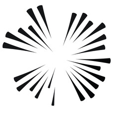 Obraz premium Radial speed Lines in Circle Form for comic books . fireworks Explosion background . Vector Illustration . Starburst round Logo . Circular Design element . Abstract Geometric star rays . Sunburst .