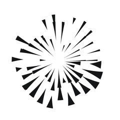 Obraz premium Radial speed Lines in Circle Form for comic books . fireworks Explosion background . Vector Illustration . Starburst round Logo . Circular Design element . Abstract Geometric star rays . Sunburst .